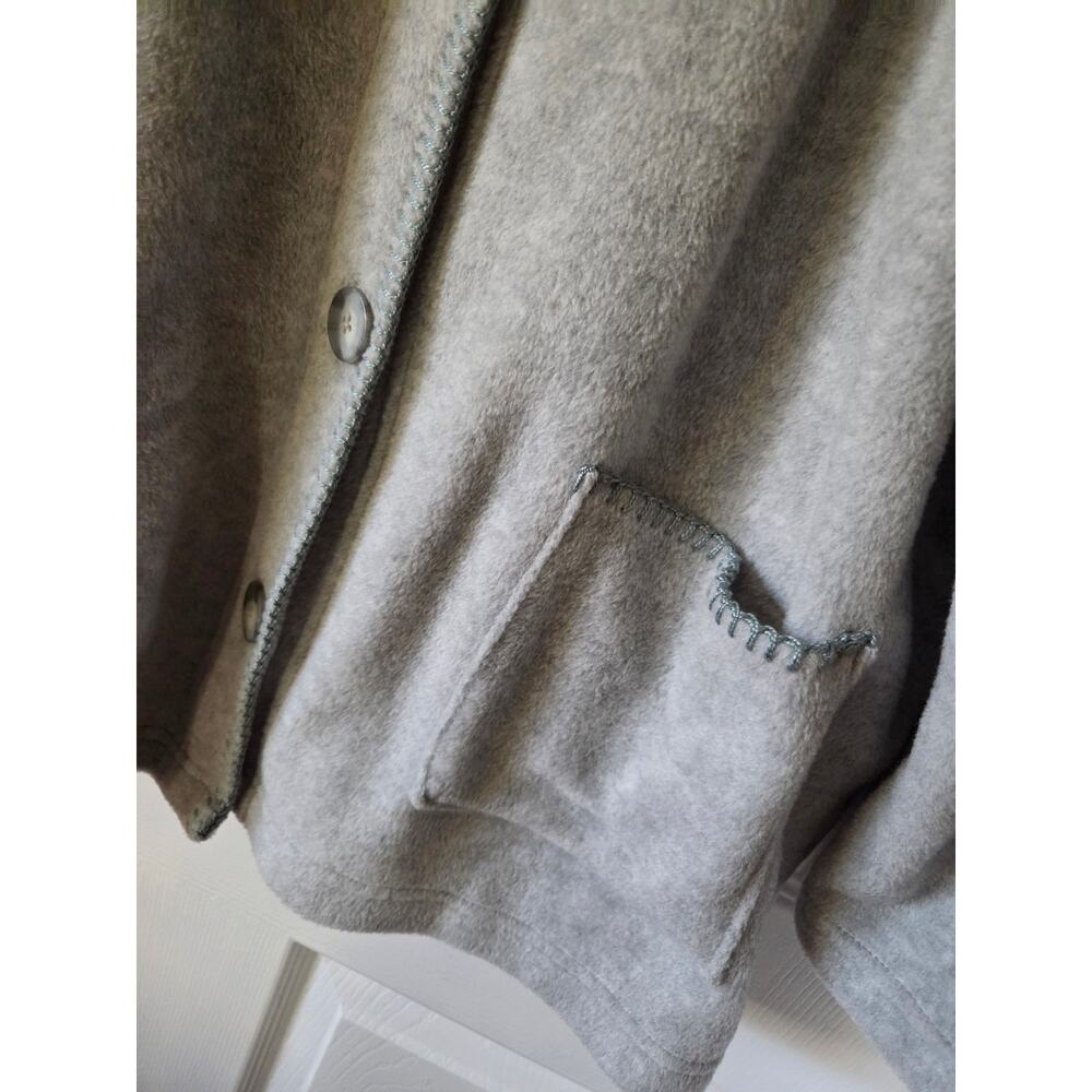 Soft As A Grape Xl Gray Button Up Cardigan Jacket… - image 3